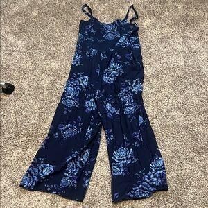 Floral Blue Jumpsuit